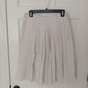 J Crew White Cotton Skirt